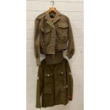 A pair of vintage military uniforms