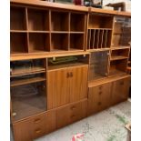 A Mid Century style wall unit (H190cm W250cm D50cm)