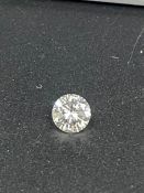 A Round Brilliant 0.33ct Diamond with supporting Anchor Cert Report Colour G Clarity I1