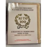 Auto 100 The Gold Stamps of the Classic Car Gold Stamp collection authorized by the Zambia Post