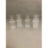 A set of four Mid Century glasses