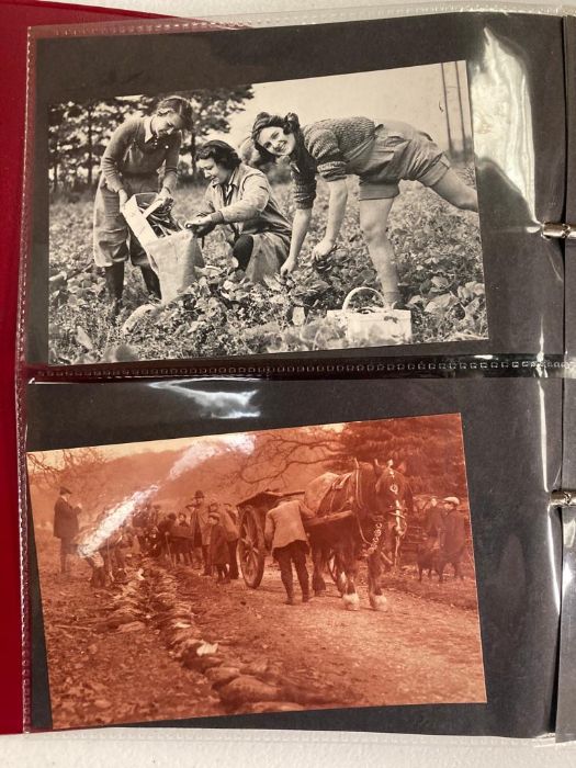 Two Albums of vintage postcards, one of which is mainly WWII based. - Image 6 of 7