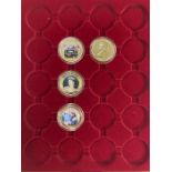 Three trays of assorted collectable photo coins various topics.