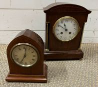 Two mahogany cased mantel clocks