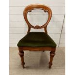 A mahogany Victorian balloon back dining chair