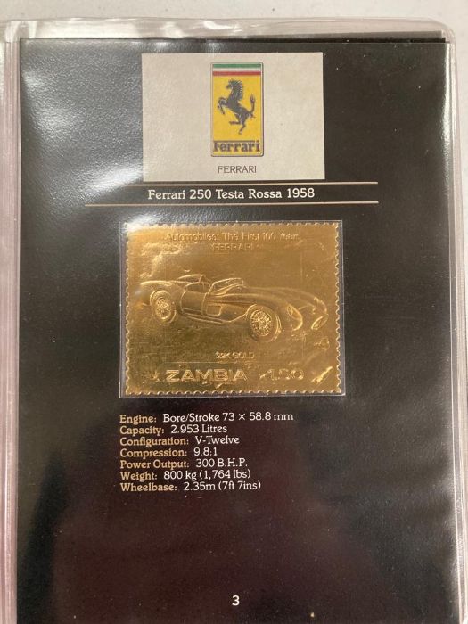 Auto 100 The Gold Stamps of the Classic Car Gold Stamp collection authorized by the Zambia Post - Image 2 of 9