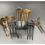 A Selection of Georgian hair grips