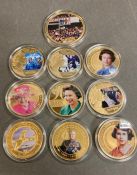 A selection of collectable photo coins.