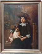 Frederick Lewis (act.1882-?) British, "Close companions", signed and dated 1893 lower left, oil on