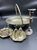 A small selection of silver plated items