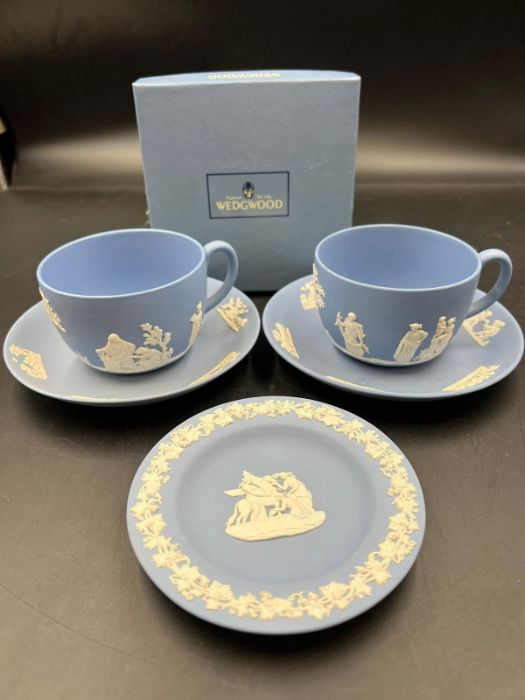 A Wedgewood tea cups and saucers along with a trinket dish - Image 3 of 4