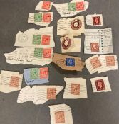 A selection of used vintage UK stamps to include six Penny Reds