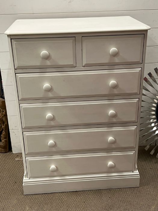 A painted chest of drawers, two over four (H110cm W80cm D46cm) - Image 2 of 3