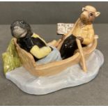 A Beswick Wind in the Willows on the river, Ratty and Moley collectable pottery