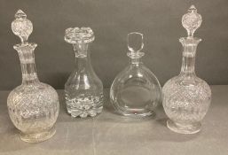 A selection of four decanters