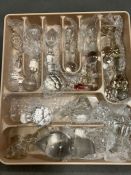 A selection of glass stoppers and three apothecary stoppers