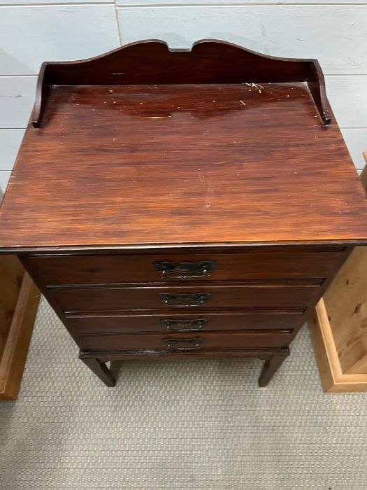 A mahogany music cabinet with four drawers (H84cm W50cm D36cm) - Image 2 of 3