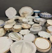 A selection of white china various markers and ages