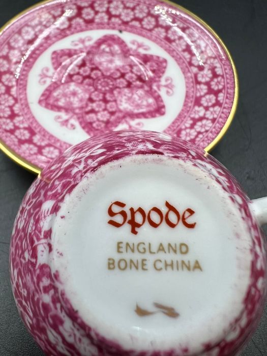 Two miniature Spode bone china cups and saucers - Image 5 of 5