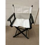 A folding directors chair