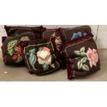A selection of tapestry cushions