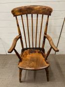 A Windsor oak spindle chair