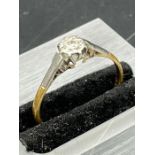 An 18ct gold and platinum set diamond ring (Approximate Total Weight 2.1g) Size N