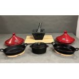 A selection of Tagine Emile Henry, oven dishes and kitchen ware