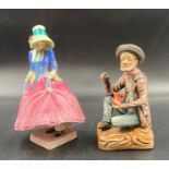 A Royal Doulton figure 'Pantalettes' and one other china figure
