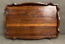 A mahogany tray 57cm x 38cm