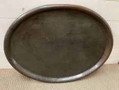 A large Georgian metal oval tray