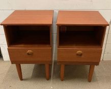 A pair of Mid Century bedside table