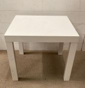 A white side table (H46cm Sq57cm)