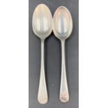 Two hallmarked silver teaspoons