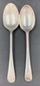 Two hallmarked silver teaspoons