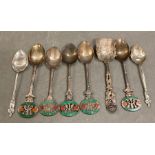 A selection of eight silver teaspoons (Six Boxed)