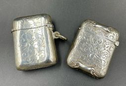 Two silver, hallmarked vesta cases.
