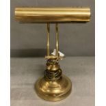 A brass bankers lamp