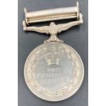 A Borneo service medal awarded to 24004501 Gunner J A Allen, Royal Artillery.