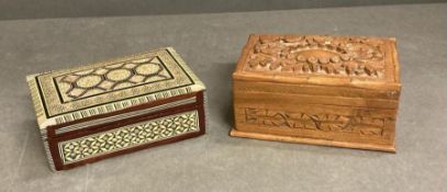 Two small jewellery/trinket boxes.