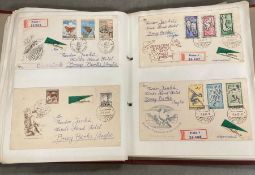 An album of Czechoslovakian stamps and envelopes all sent to the Hinds Head in Bray.