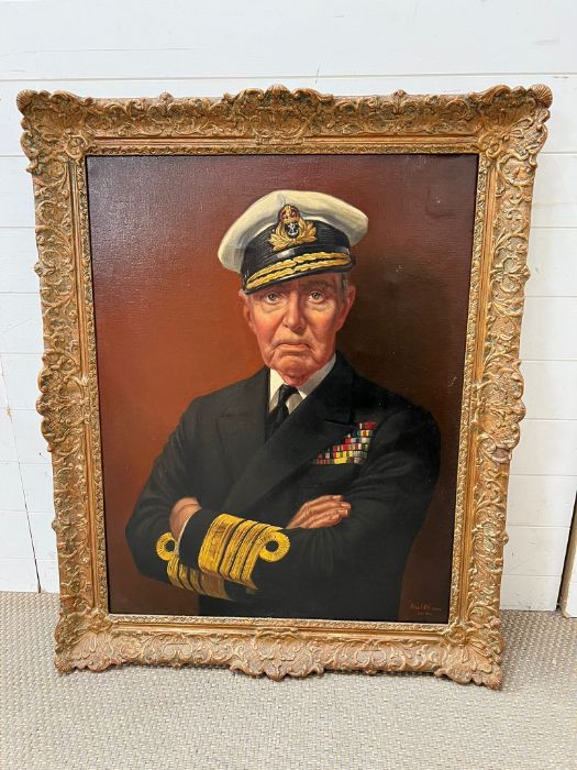 An oil painting of "The Admiral" from Carry on film, Carry on Admiral of actor A E Matthews, painted