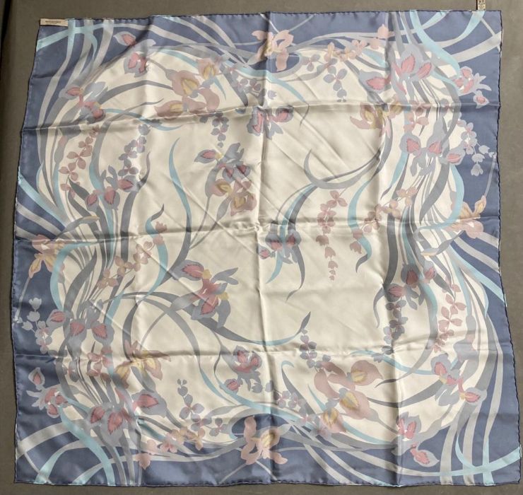 A Vintage Burberry silk scarf