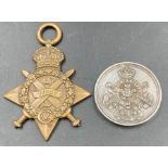 A 1914 Mons Star awarded to 9114 Private J O'Gorman, Royal Lancashire Regiment and an Inter