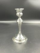 A single silver candlestick by H V Pithey & Co, hallmarked for Chester (175g)