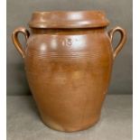 Fifteen litre French pottery butter urn