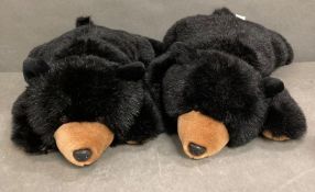 Two Floppyfoot Black Bear Toys by The Stuffed Animals House