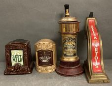 A set of four beer pumps