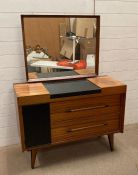 A Lebus link two drawer dressing table with mirror (H134cm W100cm D42cm)