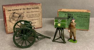 W Britain Anti Aircraft units of the British Army Predictor No 1728 and Gun Limber of the Royal